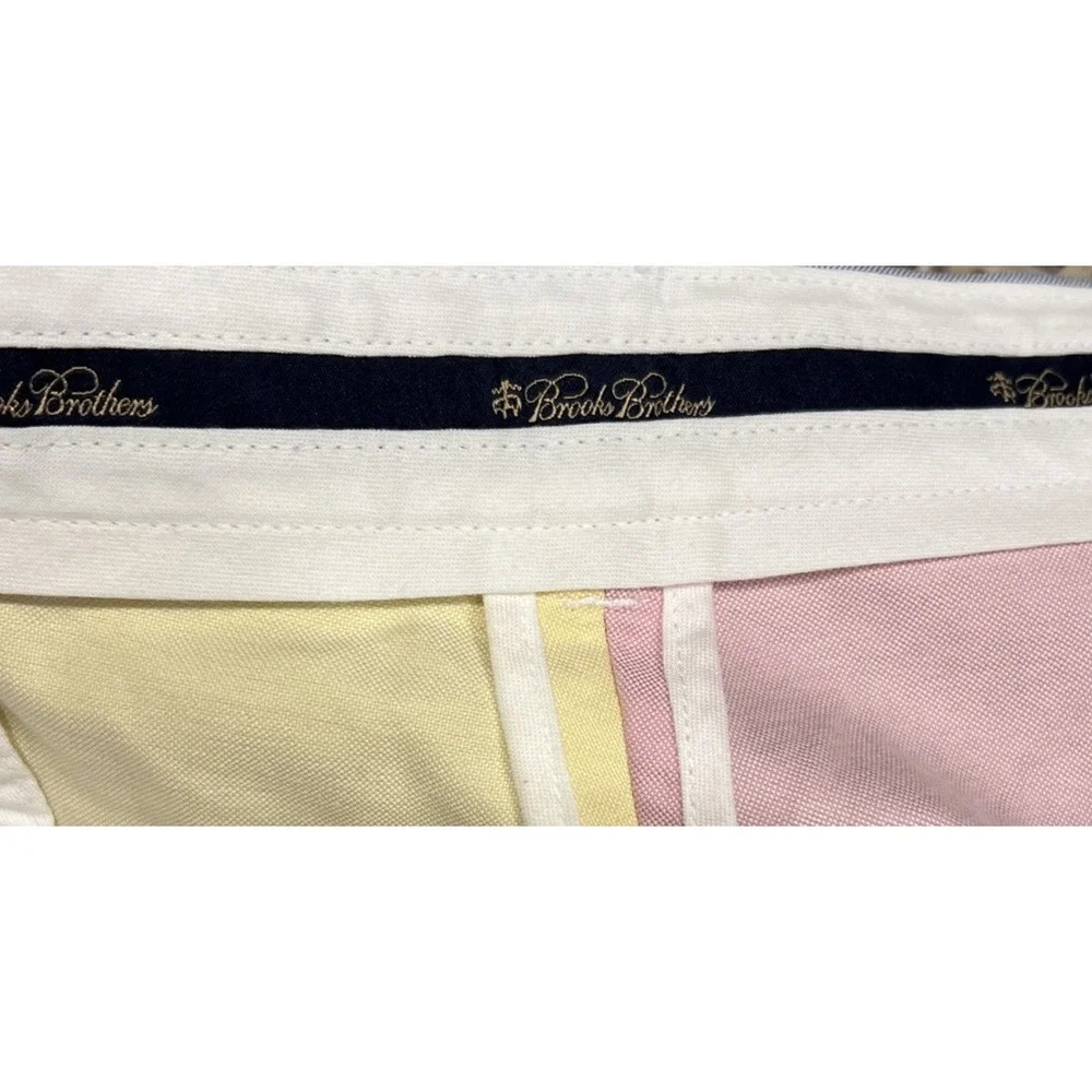 Brooks Brothers Shorts Mens Pastel Colorblock Chino Preppy Size 40